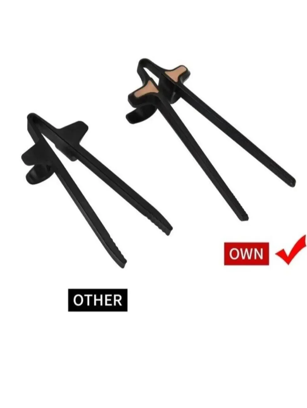 2-Pc Finger Chopsticks for Gamers Kids & Adults Snack Utensils, Practice sticks